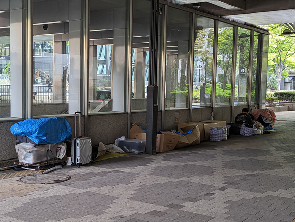 Homeless Encampment near Tokyo Metropolitan Government Building Tokyo, Japan 23-3P-_0047