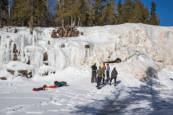 Ice Climbing Lower Falls Gooseberry Falls State Park 17-2-1941
