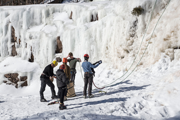 Ice Climbing Lower Falls Gooseberry Falls State Park 17-2-1938