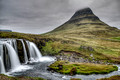 Kirkjufell mountain and Kirkjufellsfoss Waterfall Grundarfjörður Iceland 16-6-_4411