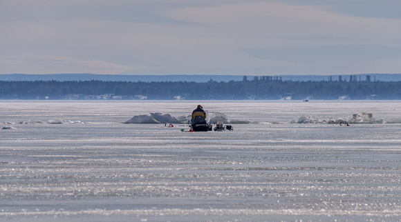 Ice Fisherman Chequamegon Bay Washburn Wisconsin 17-2-2559